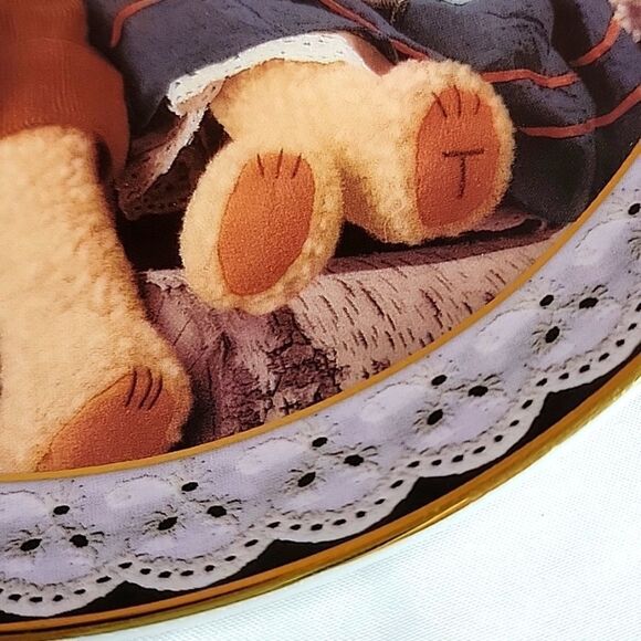 Collectable Plate. Teddy Tompkins. Collectable Bears. Enesco Co. Plate #7 - Picture 3 of 8